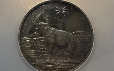 🐘 Rare African Elephant Medallion – A Lost Prize from 1906