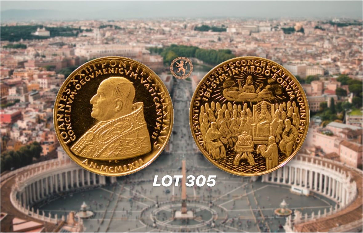 ITALY, VATICAN CITY. Pope John XXIII Gold Medal. Dated 1962.