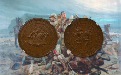 ⚔️ LOT 386 – SOUTH AFRICA. ANGLO-BOER WAR Æ MEDALLION. 1901.